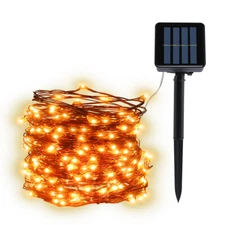 Xmas Garden Party Decor Outdoor Solar String Lights LED Waterproof Copper Wire