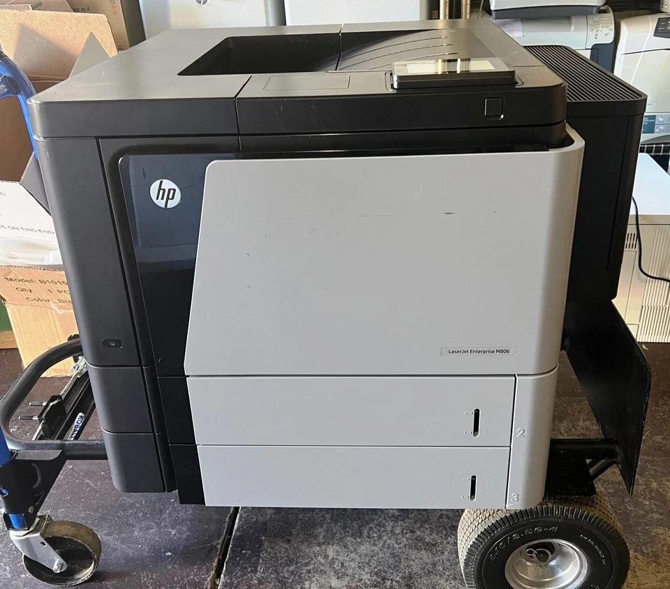 Impresora de grupo de trabajo empresarial HP M806dn LaserJet SOLO 14,3 k páginas con tóner nuevo Foto 4 de 4