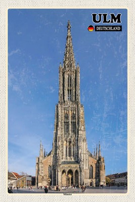 Holzschild 18x12 Ulm Münster Wand Deko Bar Kneipe Sammler Geschenk