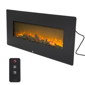 42 Inch 1400w Wall Hanging Fireplace Single Color Fake Wood
