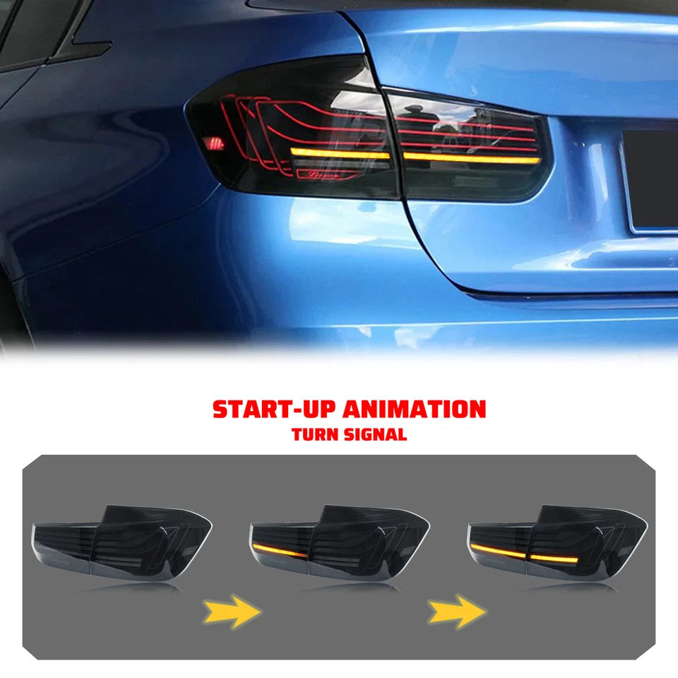 LED M4 Tail Lights for BMW 3 Series F30 F80 M3 2012-2018 Sequential Rear Lamps - Image 3 of 4