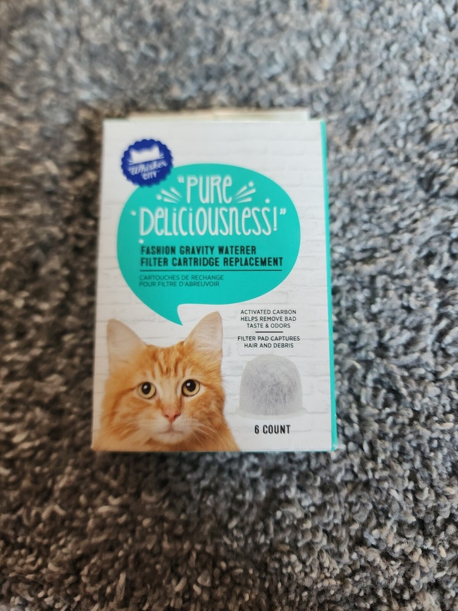 Whisker City Fashion Gravity Waterer Filter Cartridge, 6ct