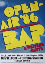 BAP - NIEDECKEN - 1986 - Live In Concert - Open Air Tour - Poster - Düsseldorf