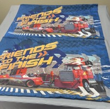 DISNEY CARS LIGHTNING MCQUEEN  MACK FRIENDS Lot Of 2 Pillowcases