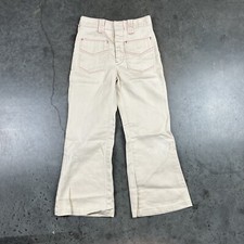 Vintage Pants Youth Size 4 White 80s Bootcut Pockets Preowned Donmoor