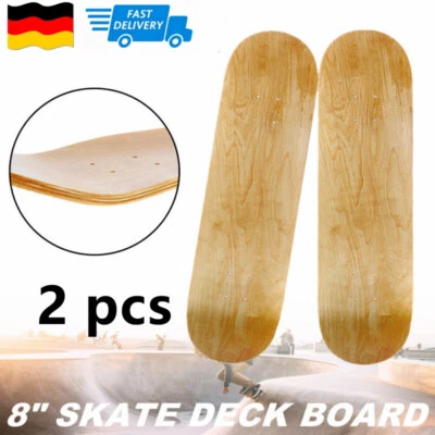 MARKENLOS 2tlg Holz 7 Schichten Skateboard Deck Ahorn Double Concave Blank Skate Board DHL