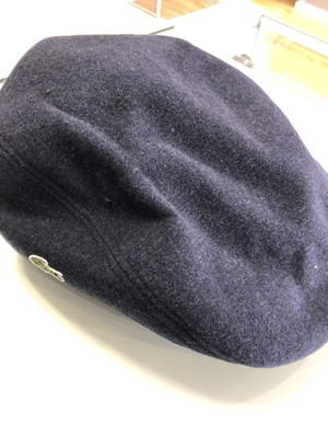 lacoste flat cap navy