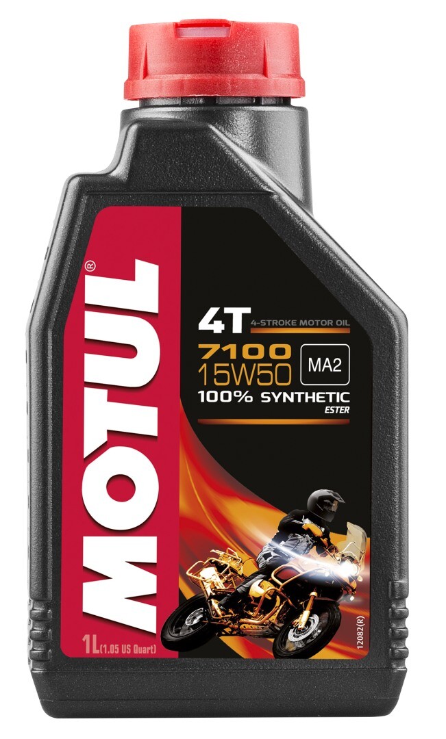 Huile Motul 7100 15W50 4T idéale pour les longs voyages à moto