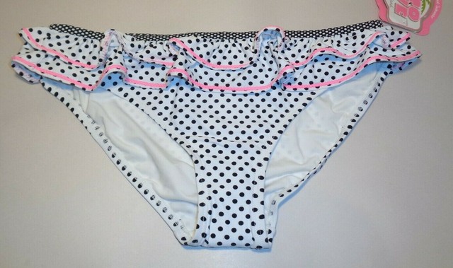 white ruffle bathing suit bottoms