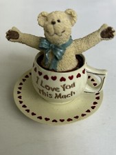 Boyds Bears Luv U Teabearie I Love You This Much Teacup Figurine 24316 2003