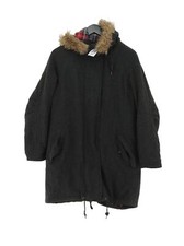 Fred Perry Women's Coat Uk 12 Grey Wool