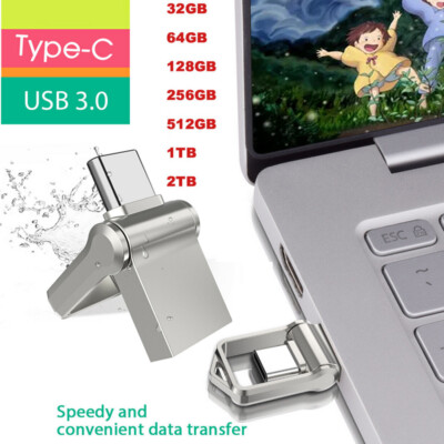 USB 3.0 32GB 64GB 2TB Type C OTG Flash Drive Waterproof Speicherstick Pen Drive