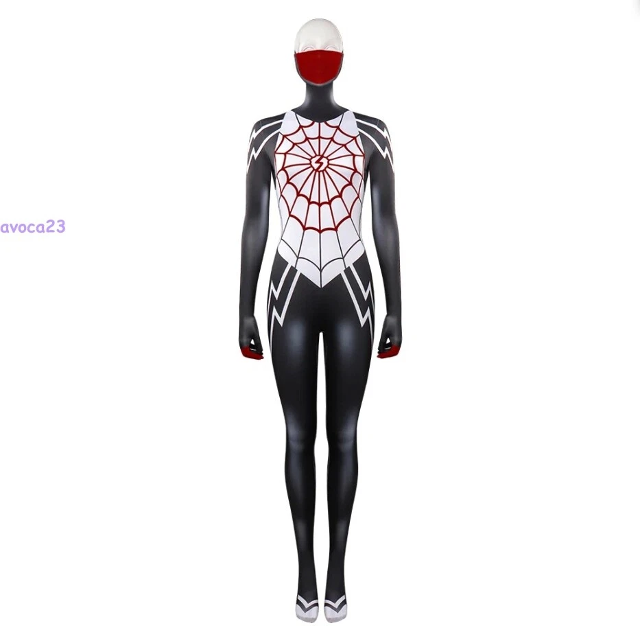Lady Venom Cindy Moon Silk Spiderman Tights Cosplay Costume Zentai Suit  - Image 2 of 4