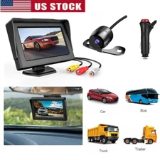 4.3" Backup Camera and Monitor HD Car Rear View Night Vision Parking Reverse Kit