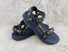 TEVA Blue Yellow Strappy Sandals Youth Size US 3 EUR 35