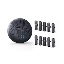 Conference Speaker and Microphone with 10 Wireless Mics, 360° Voice Pick up