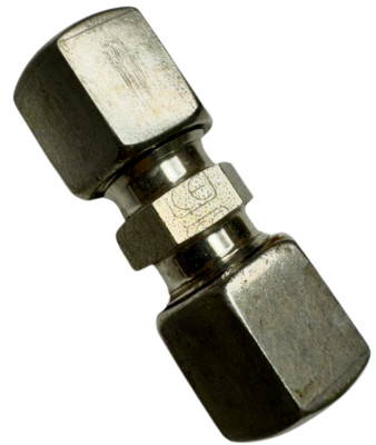 CE SS-8M0-6 Straight Union Tube Fitting, 8mm Tube OD, 4571, 8L, Stainless Steel