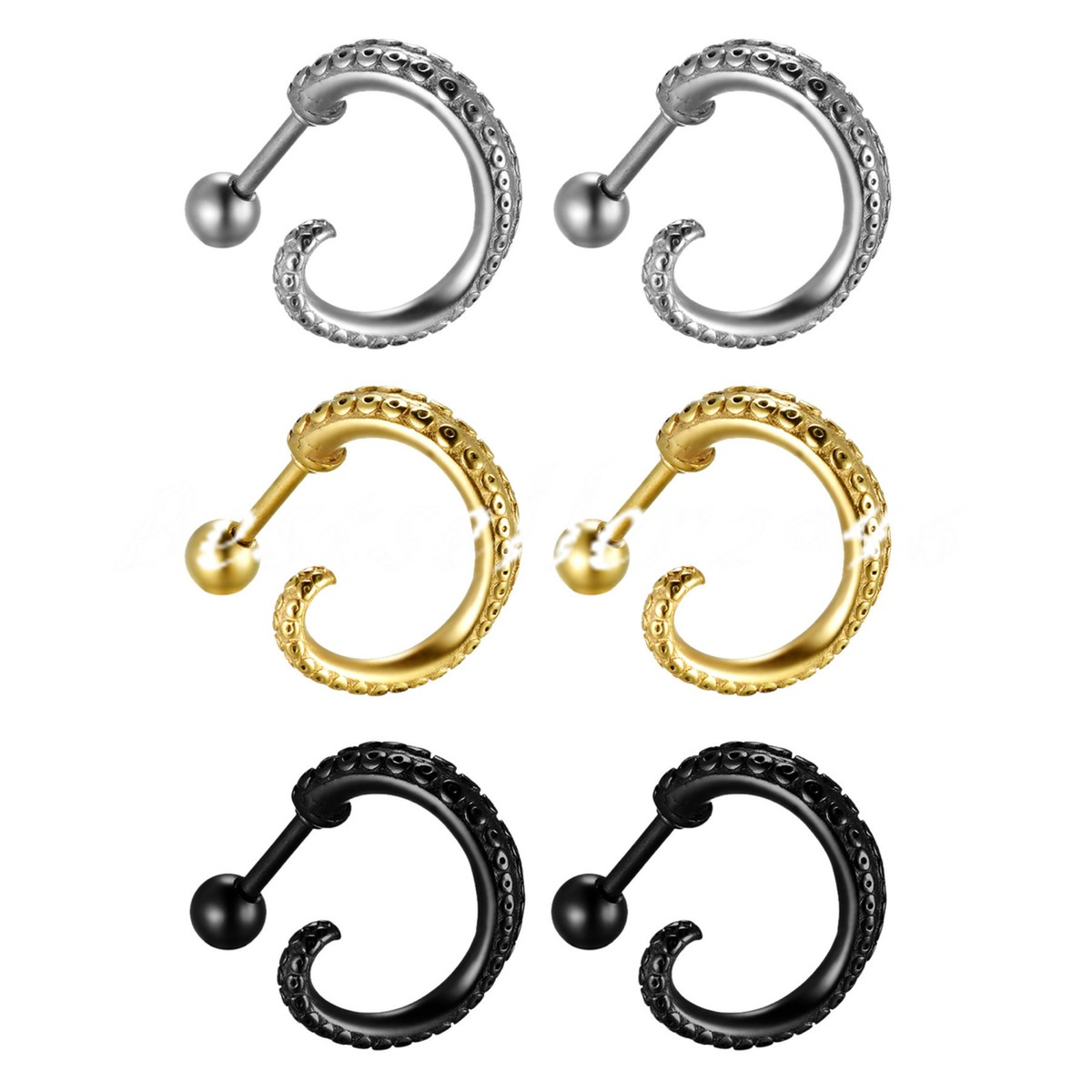 Spike Earrings Rock Earrings Style Gothic Jewelry Tooth Stud