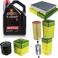 MANN-FILTER Inspektionspaket 5L Motul 5W-30 8100 X-Clean+ FüR Audi A2 1.4 1.6