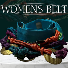 Vintage Carolyn Tanner Designs Boho Braided Belt Multicolor Women  s S-L