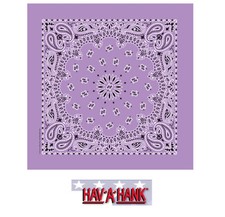 Hav-A-Hank 22" LAVENDER Light Purple PAISLEY BANDANA Head Neck WRAP Scarf HANKY