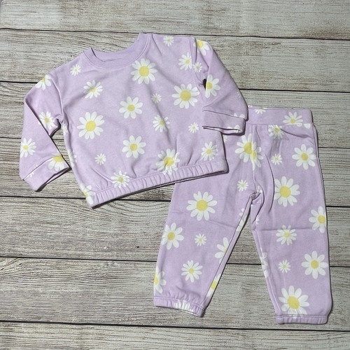 Children’s Place Baby Girl Daisy 2 Piece Outfit 12-18 M. NWT! Purple W/ Daisies