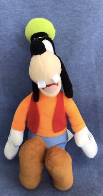 Disney Goofy 10'' Mickey Mouse Clubhouse Bean Plush Goofy 8  Sitting Down
