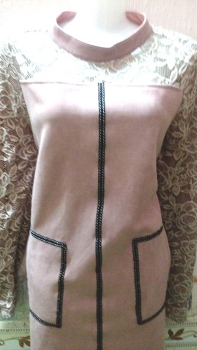 LACE SUEDE DRESS - Picture 6 of 12