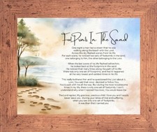 FOOTPRINTS IN THE SAND - IT WAS THEN THAT I CARRIED YOU - FRAMED PRINT - 163