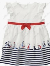 NWT 6-12 Gymboree SHORE TO LOVE 2pc Cotton Lined Sailboat DRESS  DIAPER COVER