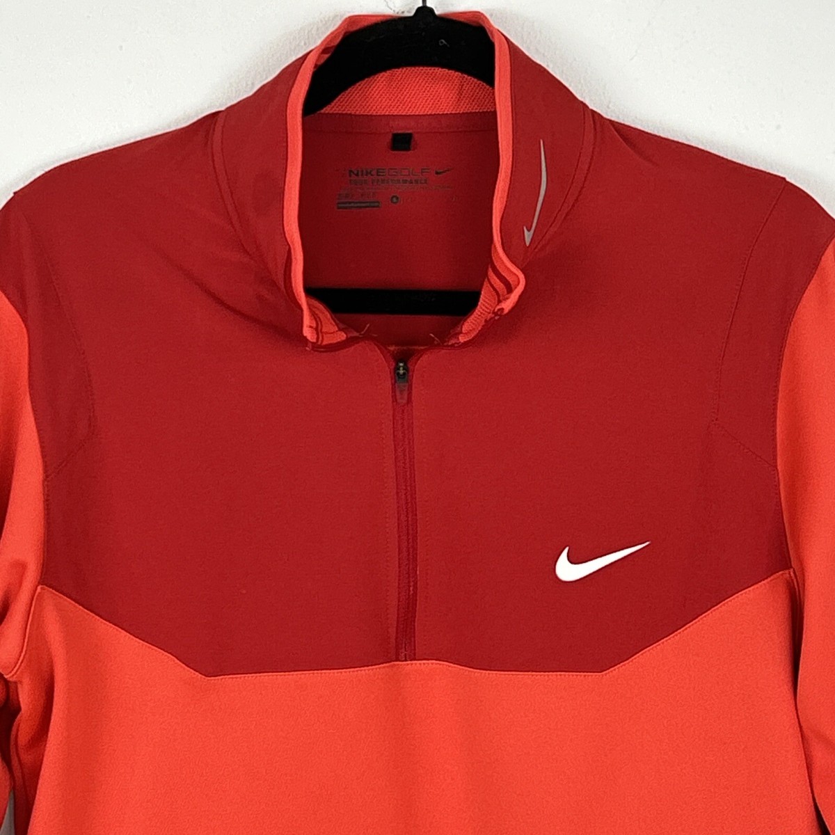 NIKE Mens Dri Fit Half Zip Golf Pullover Men's - Red Sz Small