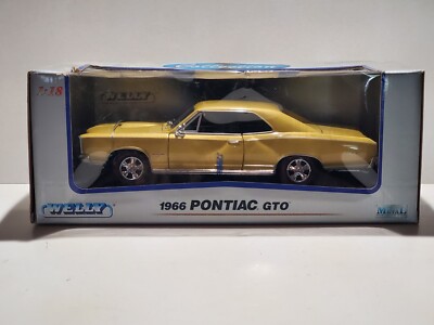 Welly 1966 Pontiac GTO 1:18 Scale Diecast Model Car Gold 2111 | eBay