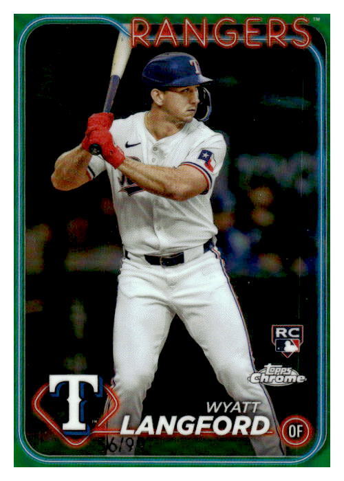 2024 Topps Chrome #122 Wyatt Langford Green Refractor #/99