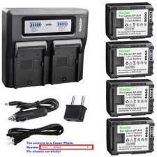 Kastar Battery Dual LCD Fast Charger for Canon BP-808 XA10 XA10 HD Camcorder