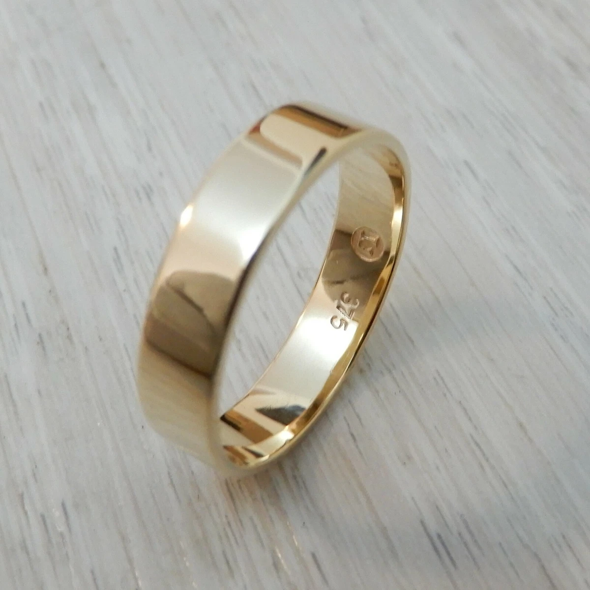 5mm Genuine Solid 9ct Yellow Gold Wedding Band Ring Custom