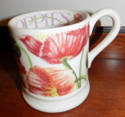 EMMA BRIDGEWATER RED POPPY 1/2 PINT BECHER NEU 