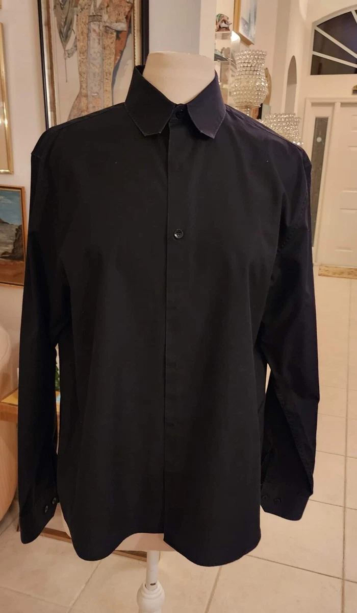 Unisex Louis Vuitton Black Long Sleeve Button Down Long Sleeve Shirt Size  38