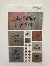 Mrs Grossman's Metal Captions Father Son 2004 Stickers  1 Sheet