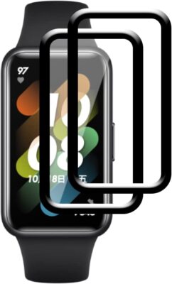 2X 3D Schutzglas für Huawei Band 7 Hartglas Display Schutz Full Screen Curved