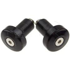 Black Handle Bar End CNC Stealth Hollow 7/8" Bars 6mm Cap Weight Slider