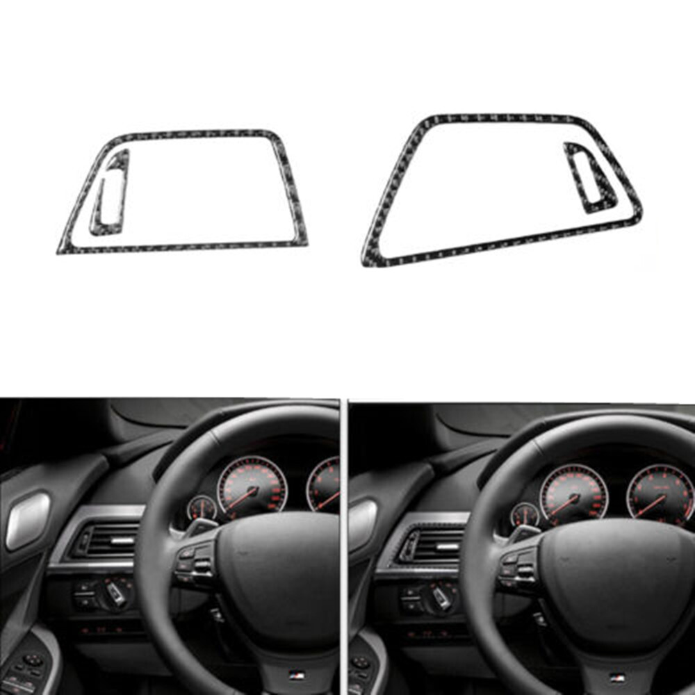 Carbon Fiber Side Air Vent Outlet Cover Trim For BMW 6 Series F12 F13 2011-2018