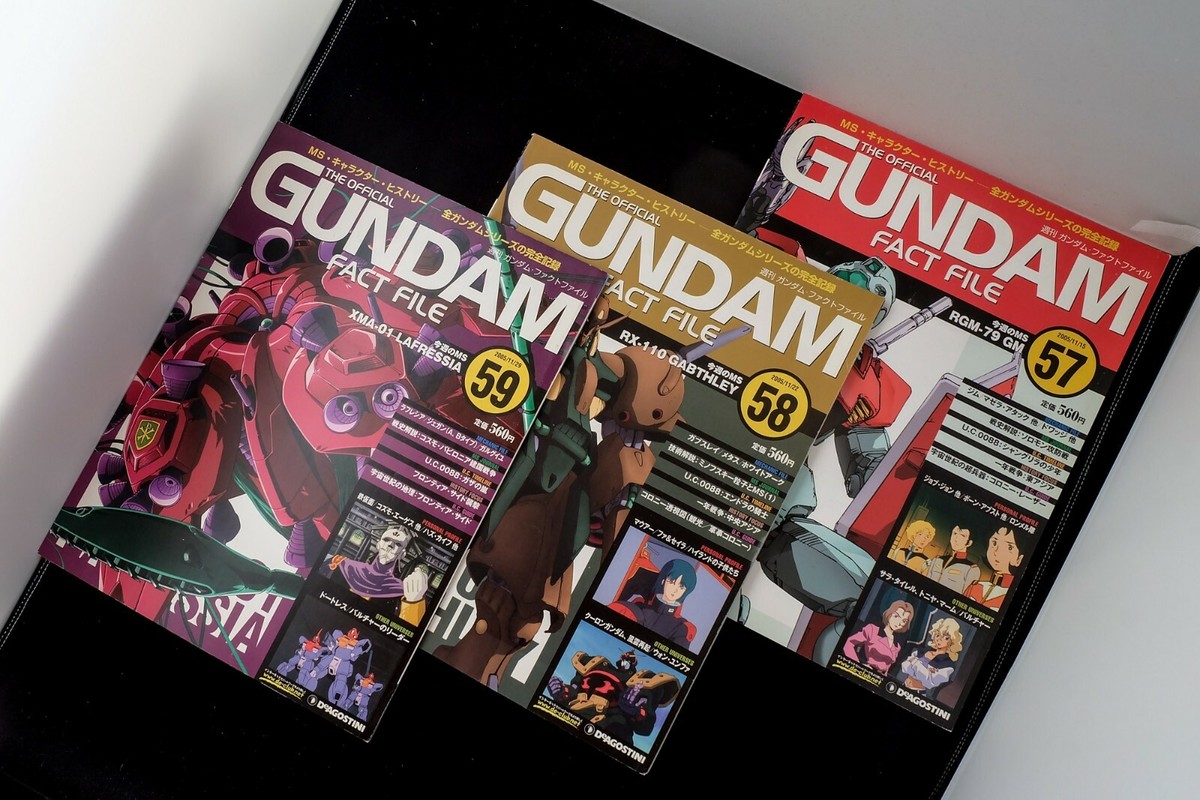 THE OFFICIAL GUNDAM FACT FILE.Vol57.58.59. 2005.1st edition. Anime