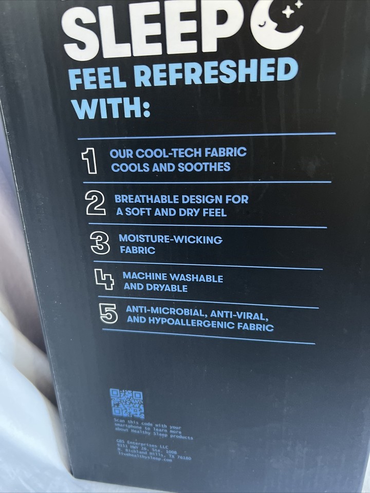 Healthy Sleep COOLTECH king cooling mattress protector waterproof NEW