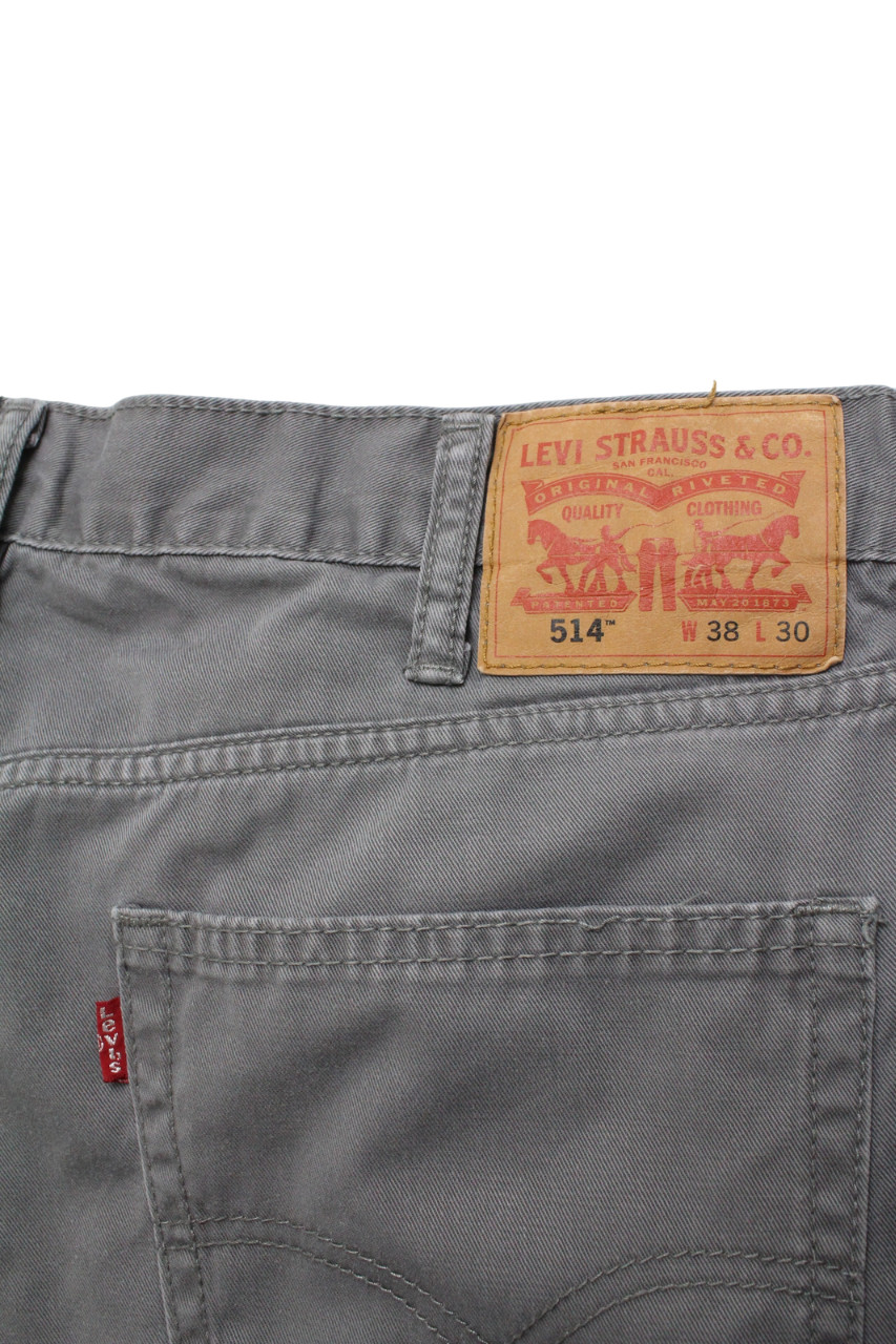 LEVI'S 514 Jeans Men's W38/L30 Grey Fade Effect Straight Fit Zip Fly Casual thumbnail 5