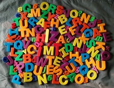 Lot of Magnetic Letters Numbers Upper Lower Cases Multi-Colored SHIPS FAST