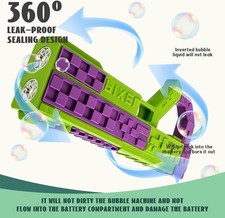 Bubble Gun, Automatic Bubble Blaster with LED Light