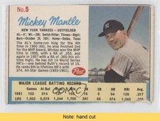 1962 Post Mickey Mantle (Post Logo on Back; Stats in Yellow Box) #5 HOF READ 0n0