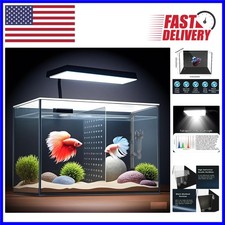 Multi-Functional 3 Gallon Rectangular Aquarium with LED Light  Betta Separator