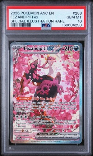 Pokemon Fezandipiti EX Ascended Heroes 288 Special Illustration Rare PSA 10