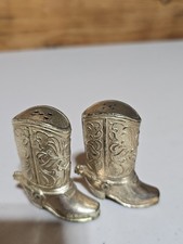 Vintage Cowboy Boot Salt Pepper Shakers Western Kitchen Decor